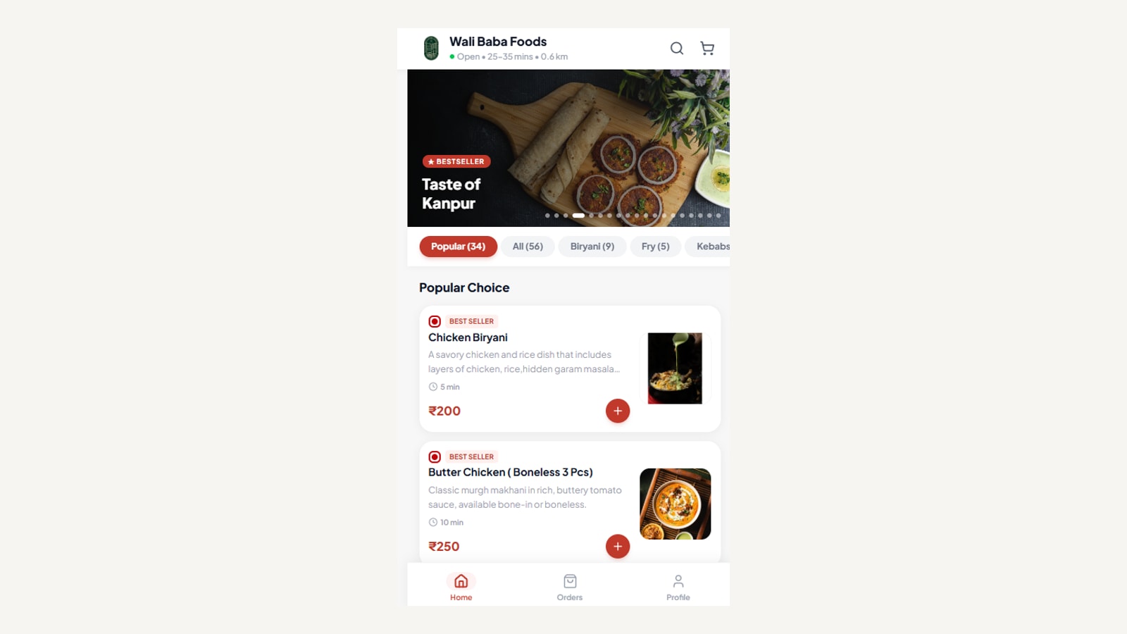 Baba Biryani Ordering App